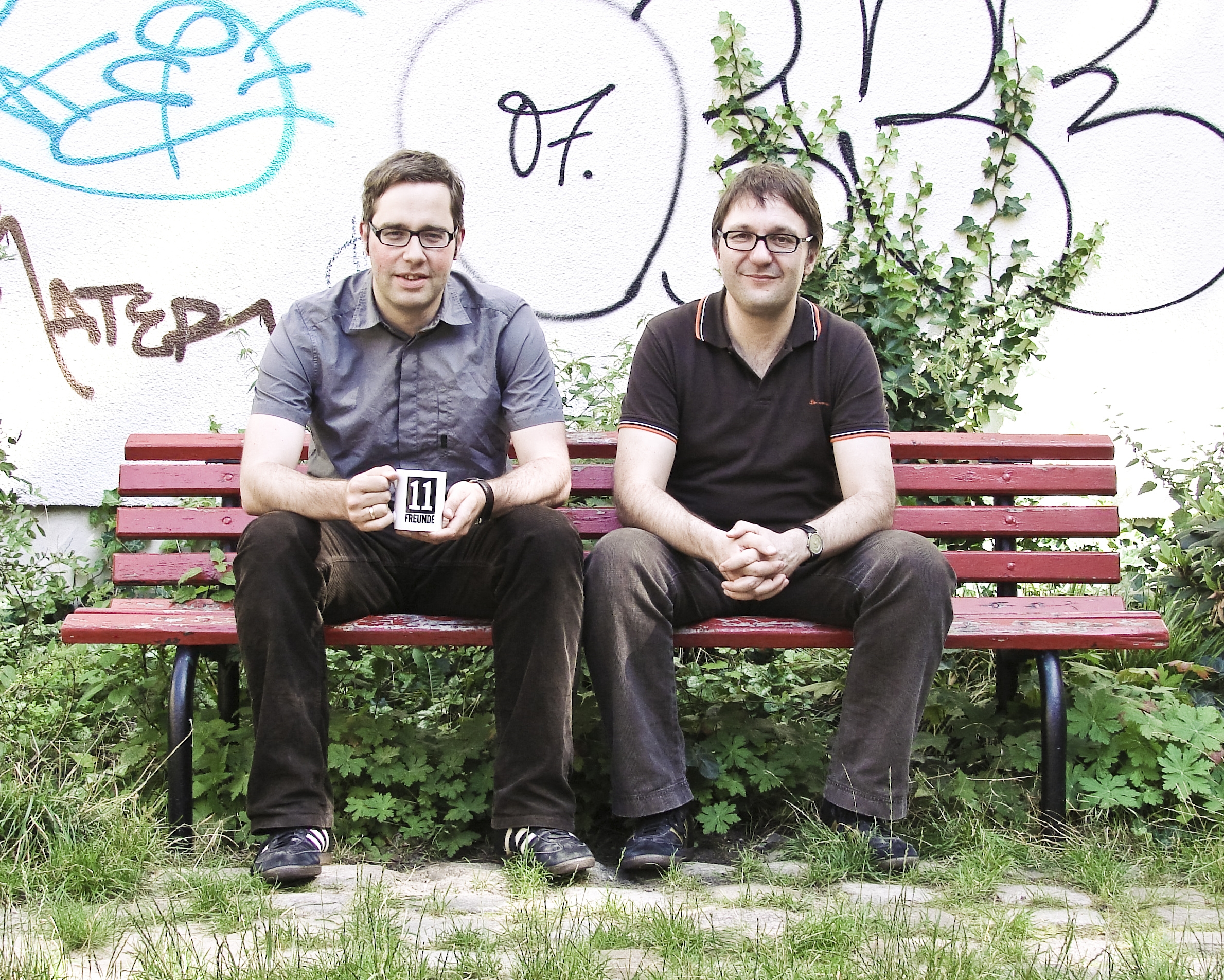 11 FREUNDE-Redakteure Philipp KOSTER (links) und Jens KIRSCHNECK